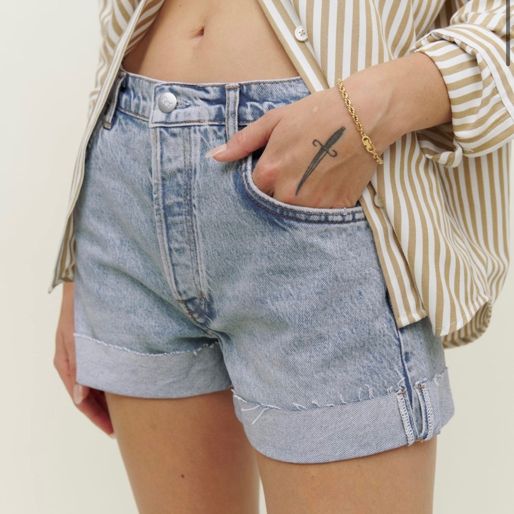 Charlie Cuffed High Rise Jean Shorts